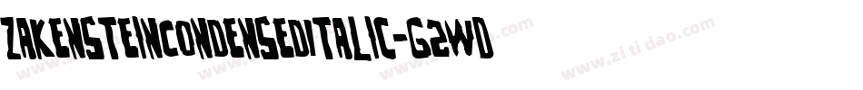 ZakensteinCondensedItalic-G2wD字体转换