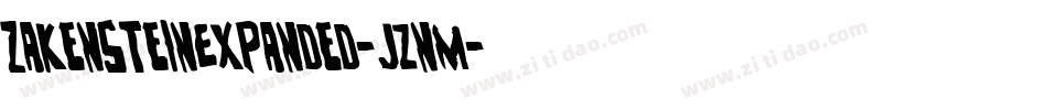 ZakensteinExpanded-jznM字体转换