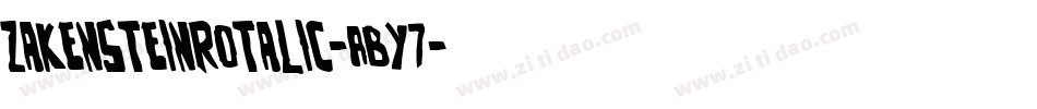 ZakensteinRotalic-ABY7字体转换
