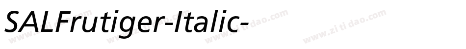 SALFrutiger-Italic字体转换