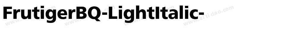 FrutigerBQ-LightItalic字体转换