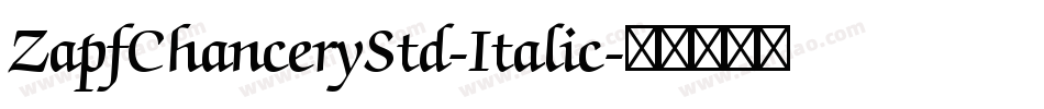 ZapfChanceryStd-Italic字体转换