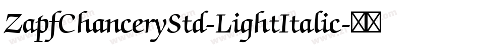 ZapfChanceryStd-LightItalic字体转换