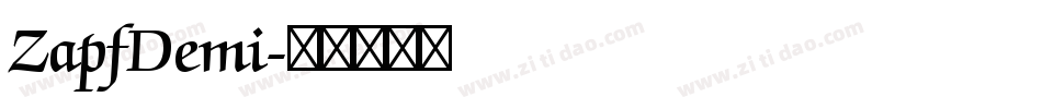 ZapfDemi字体转换