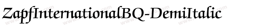 ZapfInternationalBQ-DemiItalic字体转换