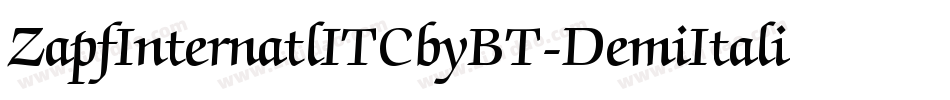 ZapfInternatlITCbyBT-DemiItalic字体转换