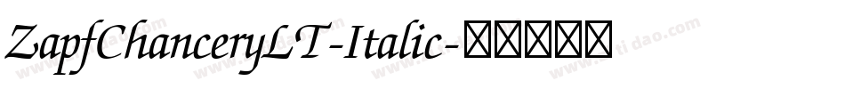 ZapfChanceryLT-Italic字体转换