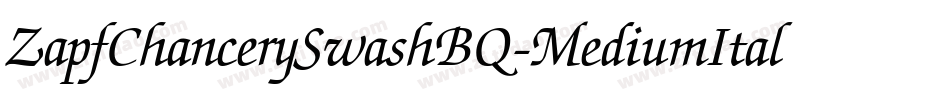 ZapfChancerySwashBQ-MediumItalic字体转换