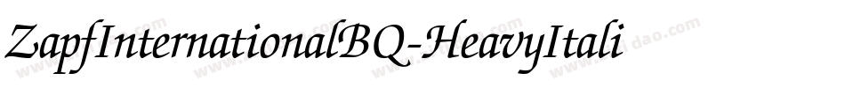 ZapfInternationalBQ-HeavyItalic字体转换