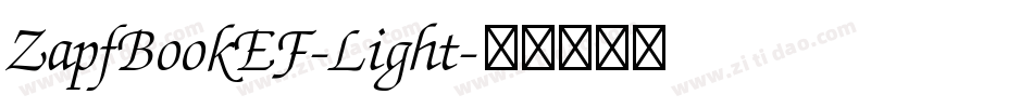ZapfBookEF-Light字体转换