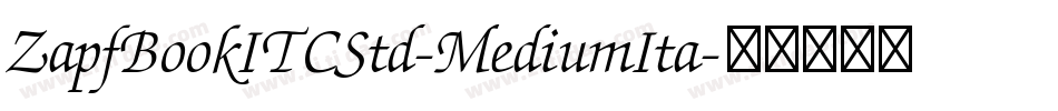 ZapfBookITCStd-MediumIta字体转换