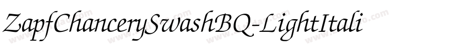 ZapfChancerySwashBQ-LightItalic字体转换