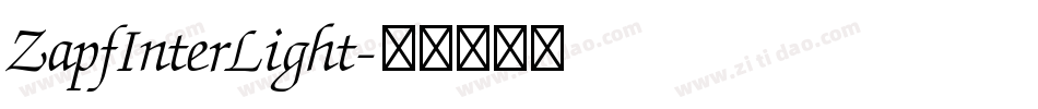 ZapfInterLight字体转换