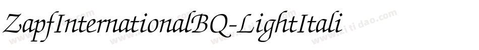 ZapfInternationalBQ-LightItalic字体转换