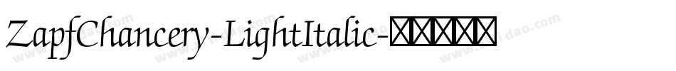 ZapfChancery-LightItalic字体转换