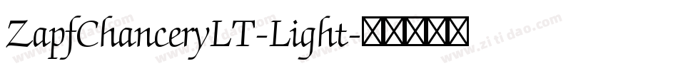 ZapfChanceryLT-Light字体转换