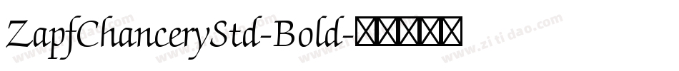 ZapfChanceryStd-Bold字体转换