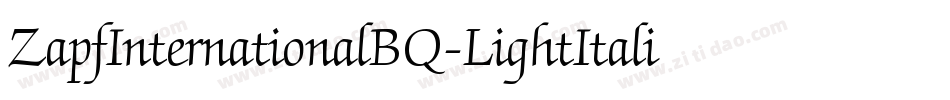 ZapfInternationalBQ-LightItalic字体转换