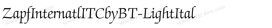 ZapfInternatlITCbyBT-LightItal字体转换