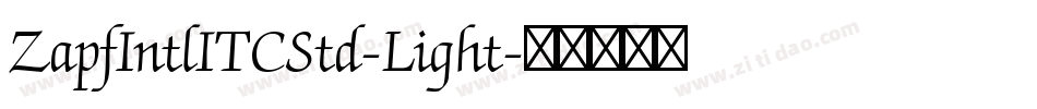ZapfIntlITCStd-Light字体转换