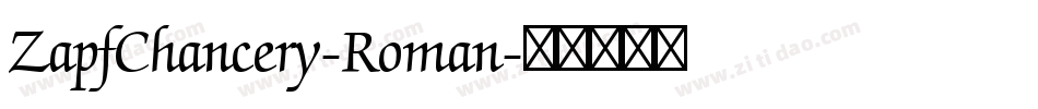 ZapfChancery-Roman字体转换