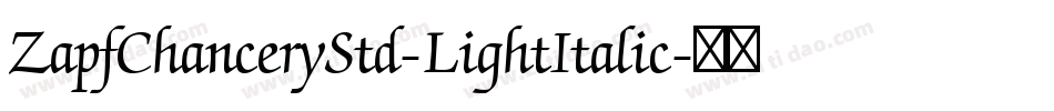ZapfChanceryStd-LightItalic字体转换