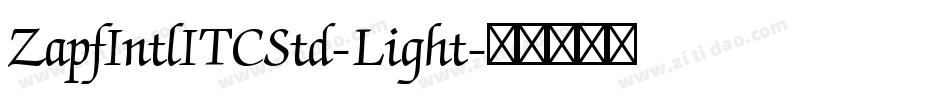 ZapfIntlITCStd-Light字体转换