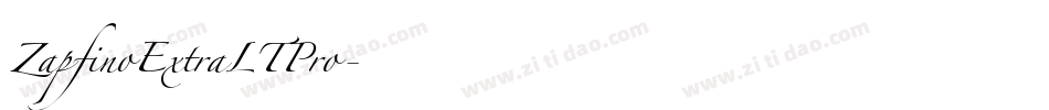 ZapfinoExtraLTPro字体转换