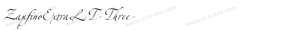 ZapfinoExtraLT-Three字体转换