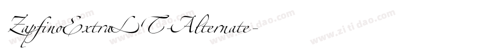 ZapfinoExtraLT-Alternate字体转换
