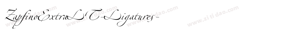 ZapfinoExtraLT-Ligatures字体转换