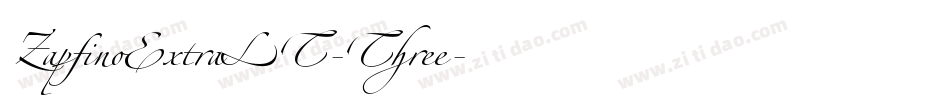 ZapfinoExtraLT-Three字体转换