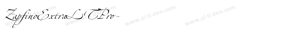 ZapfinoExtraLTPro字体转换