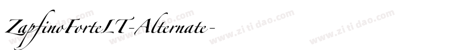 ZapfinoForteLT-Alternate字体转换