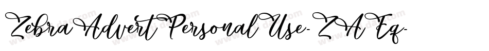 ZebraAdvertPersonalUse-ZAEq字体转换
