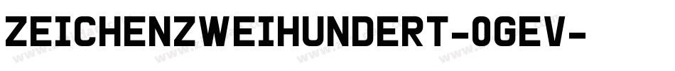 ZeichenZweihundert-0gev字体转换