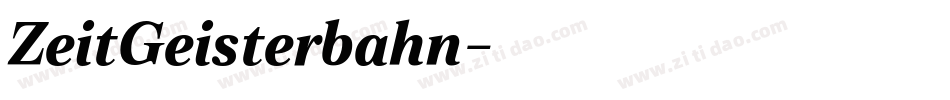 ZeitGeisterbahn字体转换