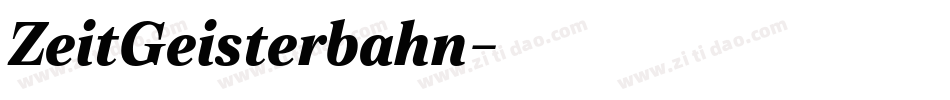ZeitGeisterbahn字体转换