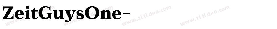 ZeitGuysOne字体转换