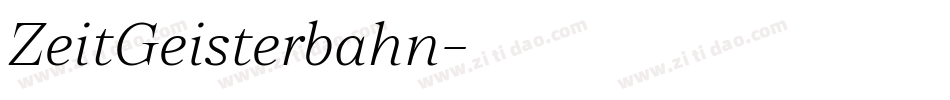 ZeitGeisterbahn字体转换