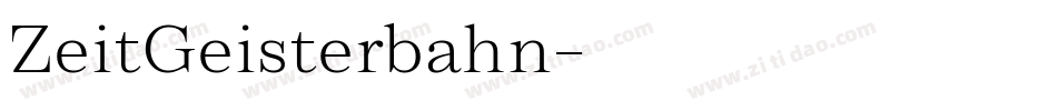 ZeitGeisterbahn字体转换