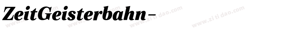 ZeitGeisterbahn字体转换