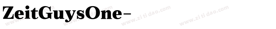 ZeitGuysOne字体转换