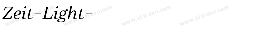 Zeit-Light字体转换