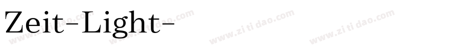 Zeit-Light字体转换