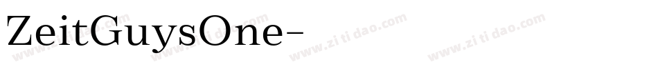 ZeitGuysOne字体转换