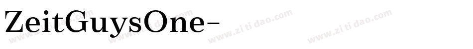 ZeitGuysOne字体转换