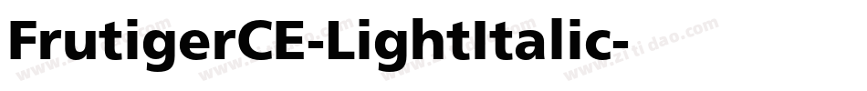 FrutigerCE-LightItalic字体转换