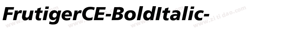 FrutigerCE-BoldItalic字体转换