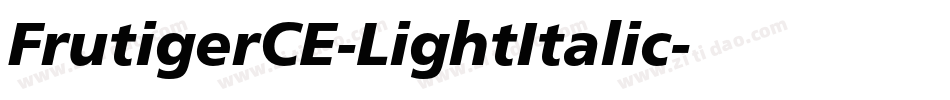 FrutigerCE-LightItalic字体转换